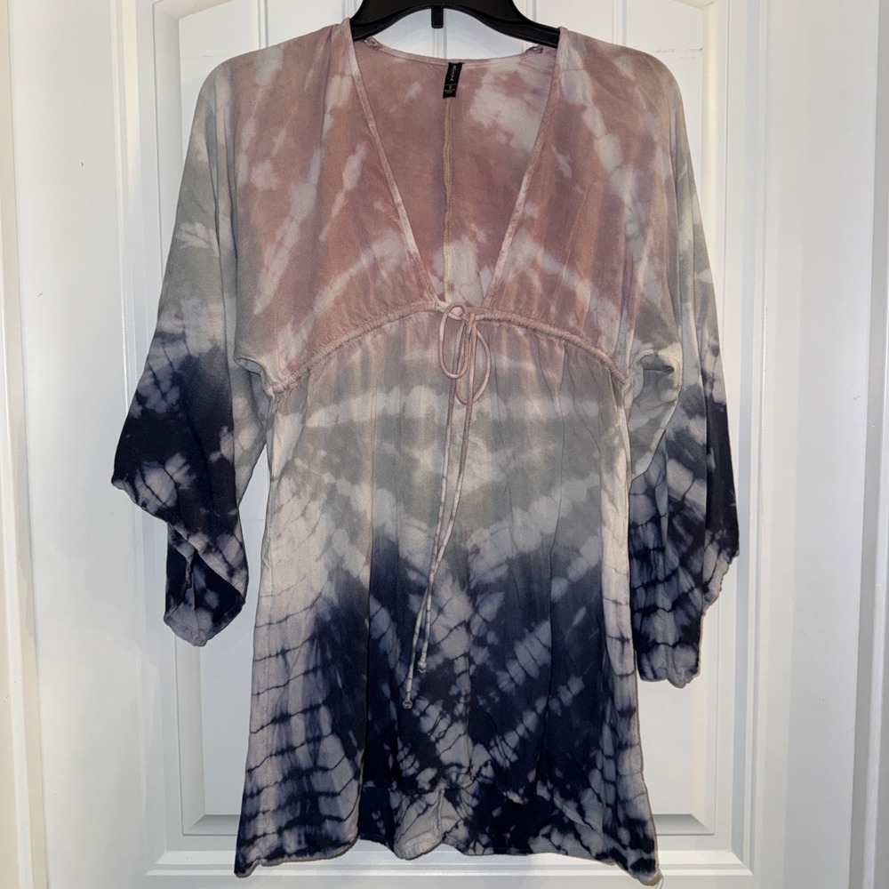 swim cover up dress small Tie Dye Raviya Brand Multi Color